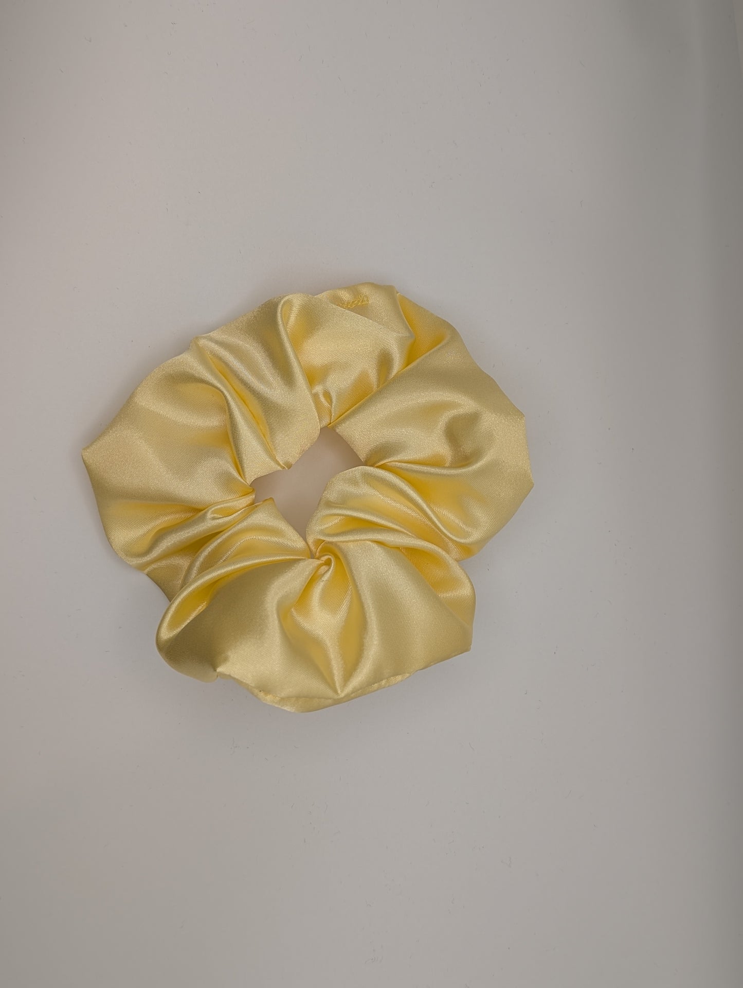 Yellow Satin Scrunchie