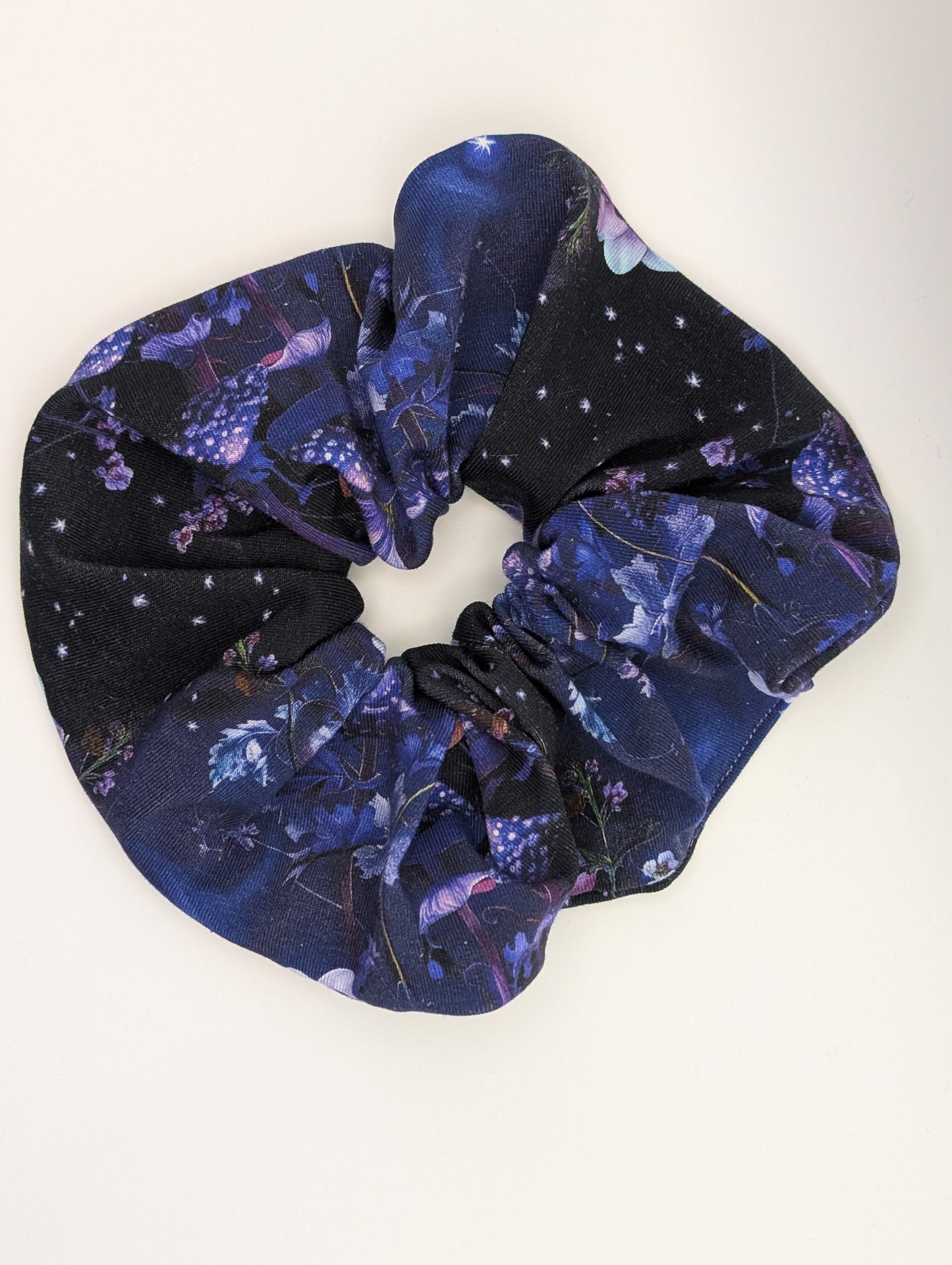 Purple Whimsical Bamboo Scrunchie