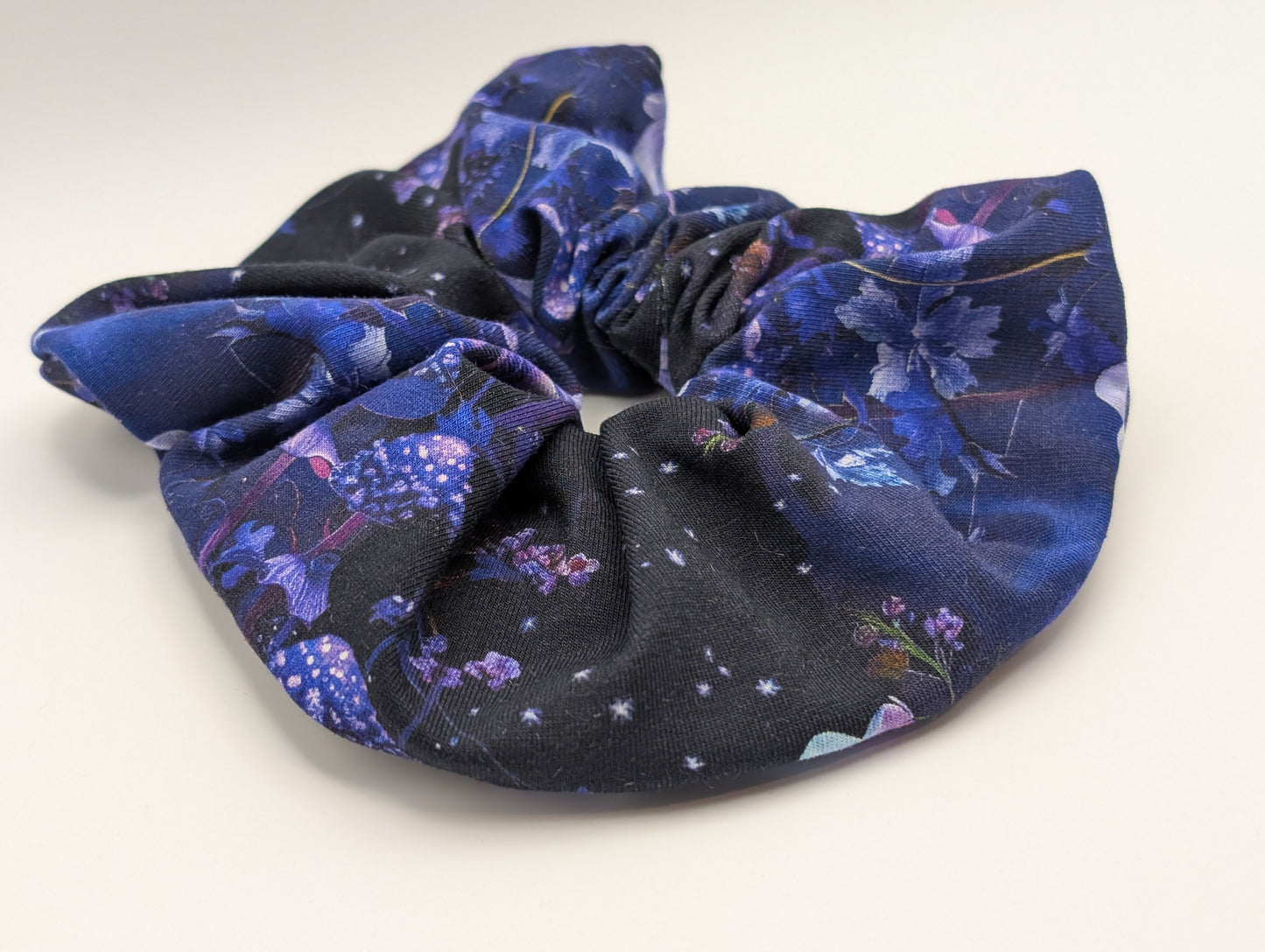 Purple Whimsical Bamboo Scrunchie